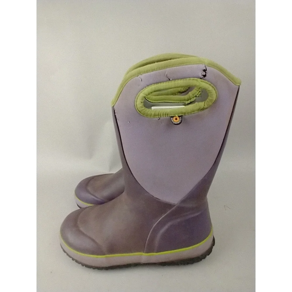 Bogs‎ Kids Slushie Purple Green Waterproof Winter Snow Boots Size 4 72292-540